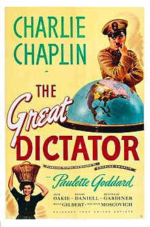 Filmaffisch för "The Great Dictator"