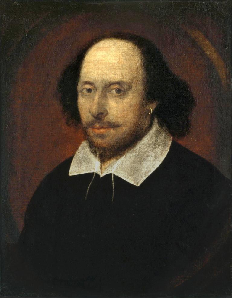Målat porträtt av William Shakespeare.